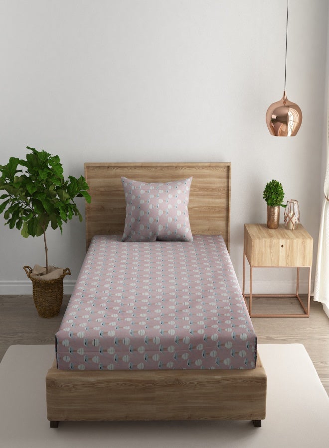 RISHAHOME 2-Piece Single Cotton Bedsheet Set 180 TC – 100% Cotton, Soft & Breathable with 1 pillow case - Image 2