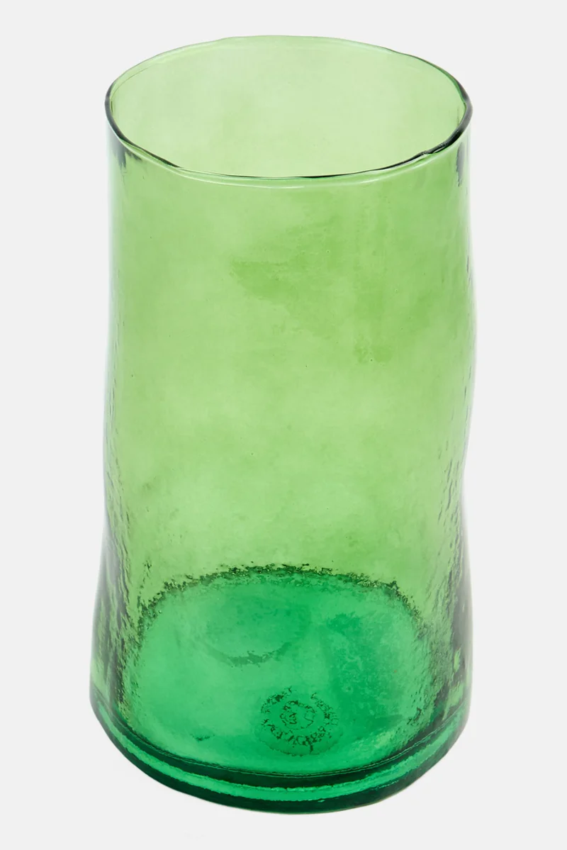 Muy Mucho Glass Vase 22 H x 13 D cm, Green