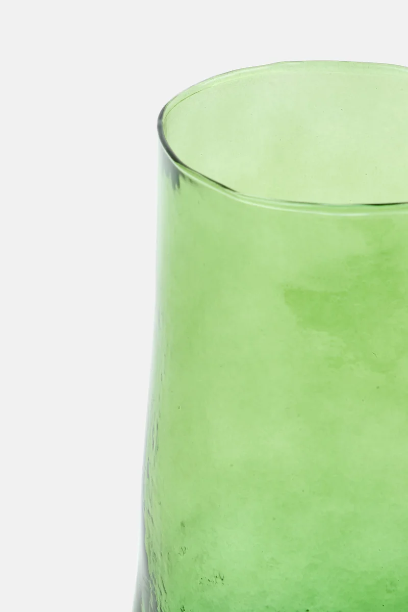 Muy Mucho Glass Vase 22 H x 13 D cm, Green