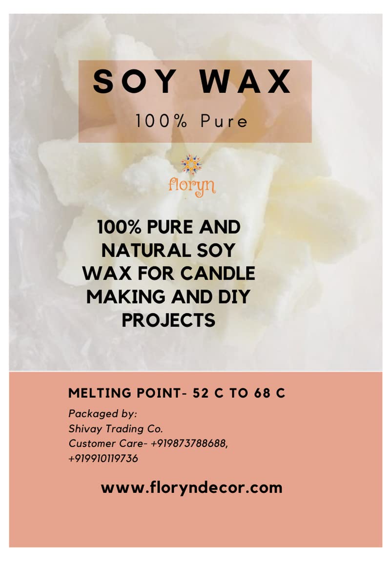 Floryn Decor 100 Pure Soy Wax Flakes for Candle Making Natural SOYA Wax Vegetable Wax for Candle Making Pack of 5 kg - Image 2