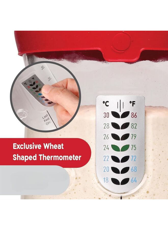 Sourdough Bread Starter Kit- large Capacity Sourdough Starter Jar with 5 unique features for the perfect sour dough bread & sourdough starter kit- sourdough bread baking supplies - Image 5