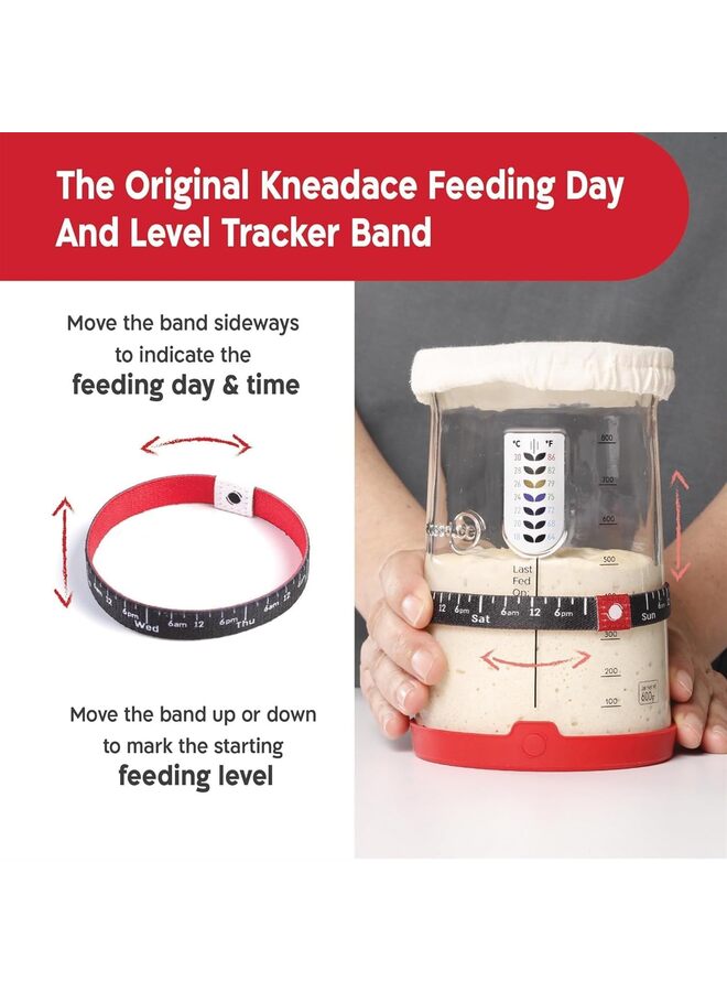 Sourdough Bread Starter Kit- large Capacity Sourdough Starter Jar with 5 unique features for the perfect sour dough bread & sourdough starter kit- sourdough bread baking supplies - Image 3