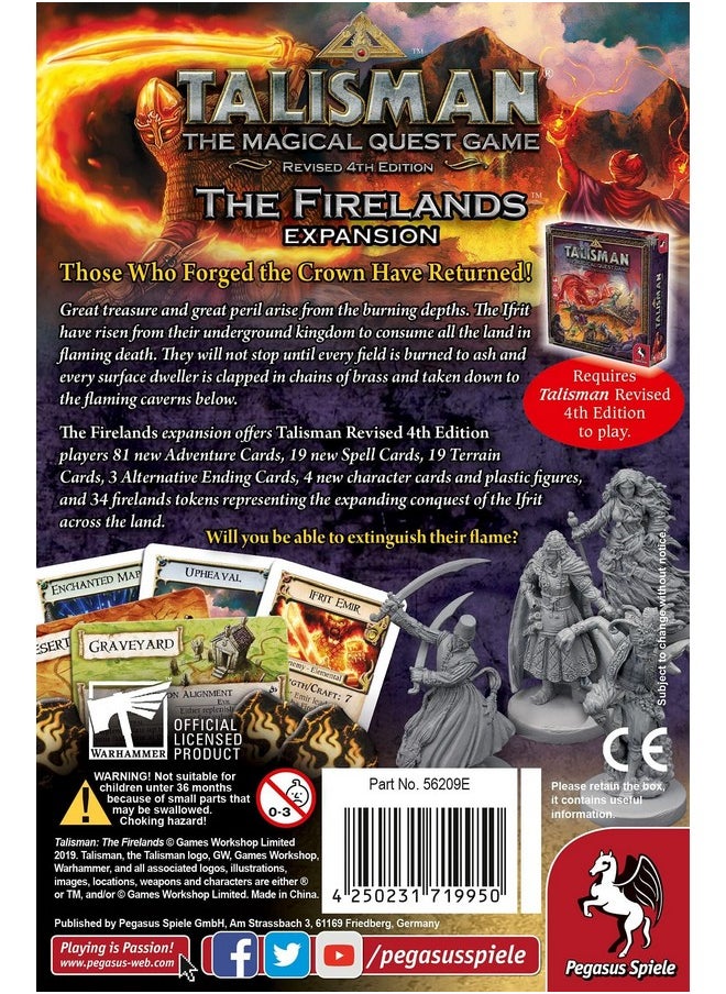 Pegasus Spiele Talisman: The Firelands Board Game Orange  - Image 4