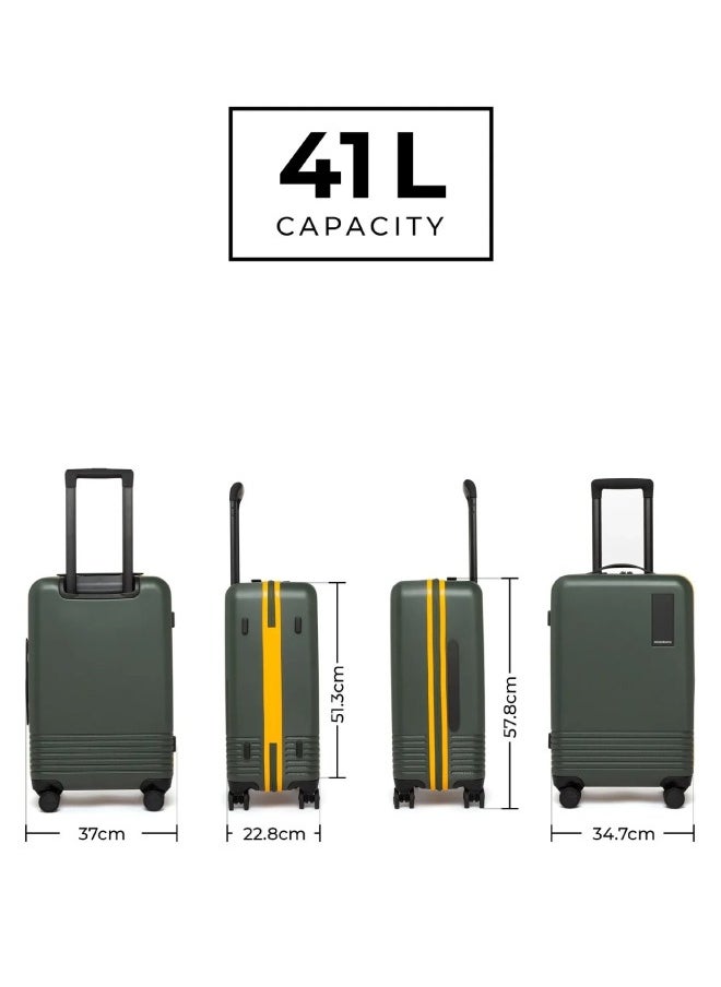 Mokobara - MOKOBARA The Cabin Luggage Hardsided 8 Hinomoto Wheels Small Trolley (Green) - Image 1