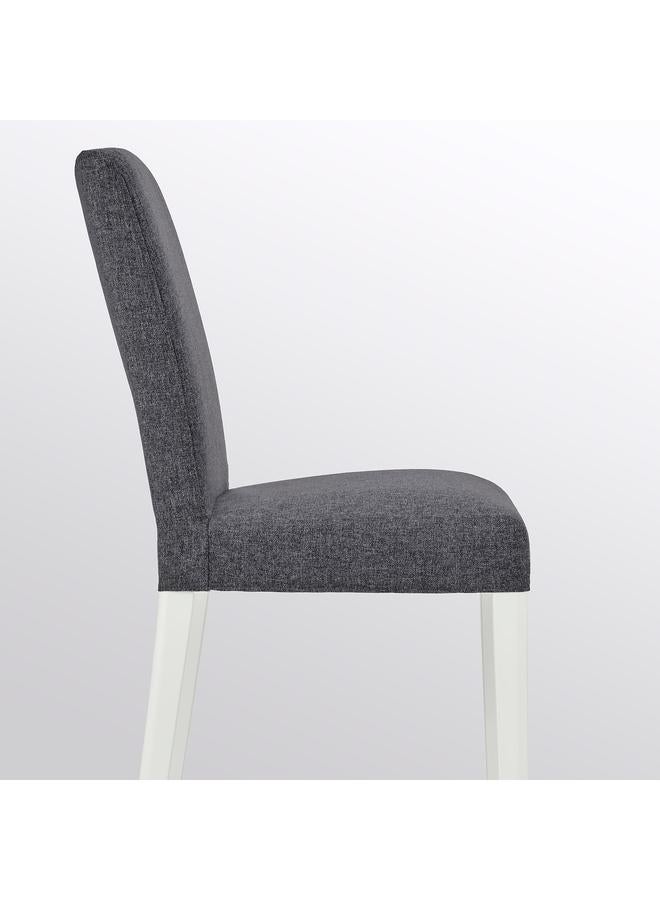 Zaboon Chair, white/Gunnared medium grey - Image 3