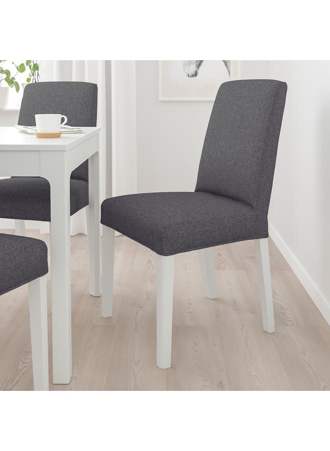 Zaboon Chair, white/Gunnared medium grey - Image 2