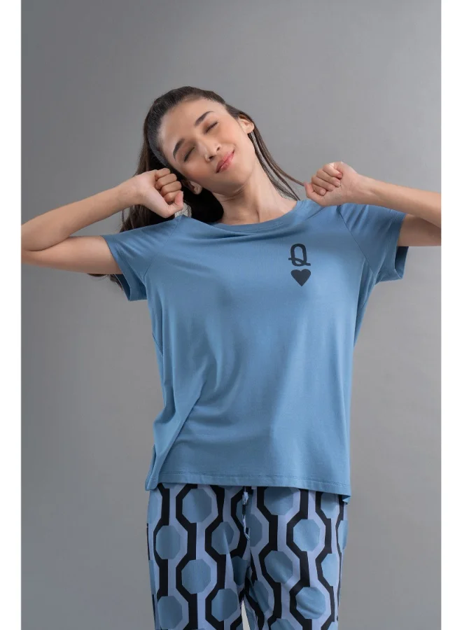 نسيسيرا Q Heart Modal Round Neck Top
