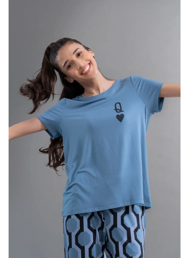 نسيسيرا Q Heart Modal Round Neck Top