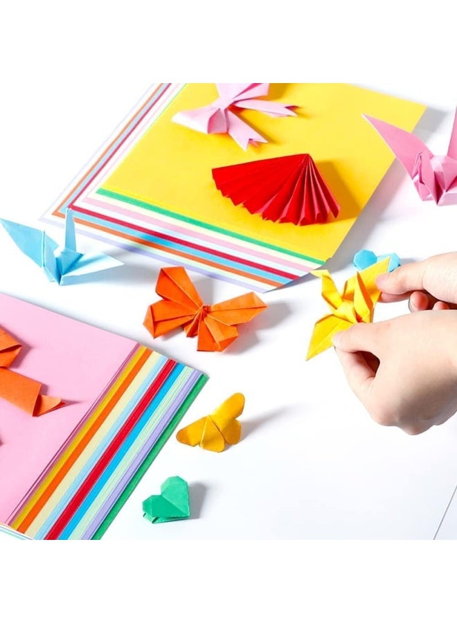 HZYH 200 Sheets Origami Paper, Easy Fold Paper, Double Sided, Soft Edges, Not Easy to Fade, for Kids Adult Beginners Training Arts and Crafts Projects, 20 Vivid Colors, 6  Inch - Image 5