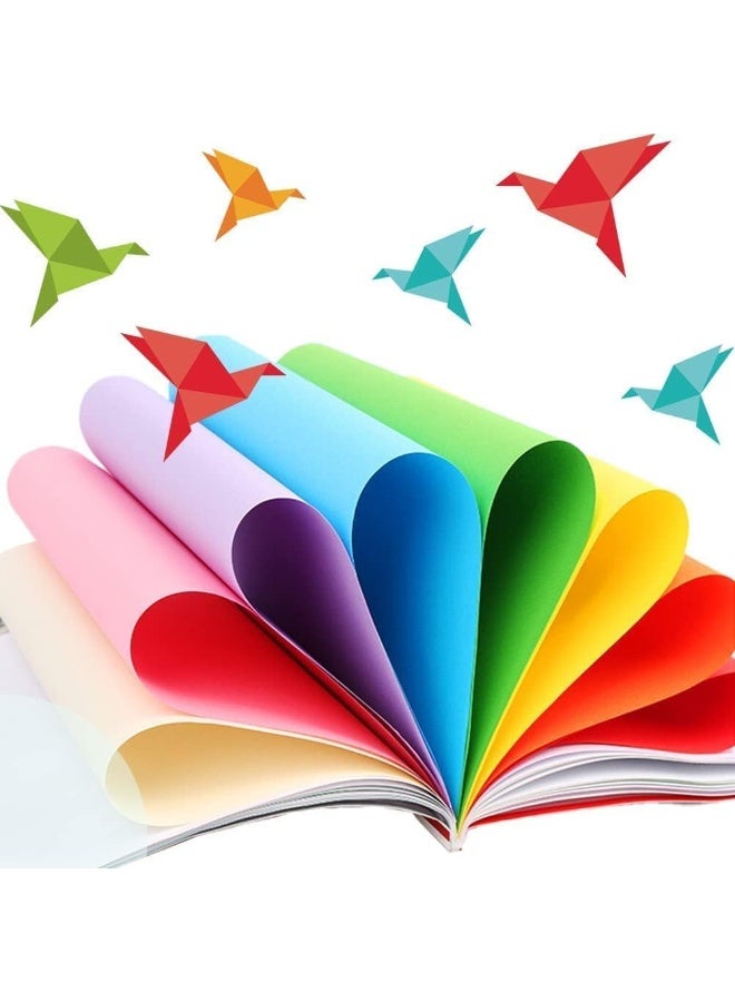 HZYH 200 Sheets Origami Paper, Easy Fold Paper, Double Sided, Soft Edges, Not Easy to Fade, for Kids Adult Beginners Training Arts and Crafts Projects, 20 Vivid Colors, 6  Inch - Image 2