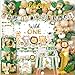 YGCTBVY Wild Birthday DecorationsSafari Birthday Decorations 169pcs 1st birthday Decorations Banner Backdrop Tablecloth Cake Topper Box Balloon Garland for Jungle Safari First Birth day Decor - Image 3