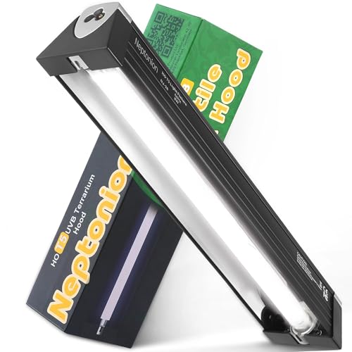 NEPTONION 14W Reptile T5 HO UVB 226 50 Light Fixture with Tube Tropical Arboreal Hood for Terrariums Suitable for Tropical Reptiles Like Veiled Chameleon - Image 1