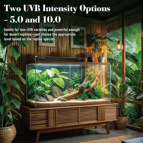 NEPTONION 14W Reptile T5 HO UVB 226 50 Light Fixture with Tube Tropical Arboreal Hood for Terrariums Suitable for Tropical Reptiles Like Veiled Chameleon - Image 3