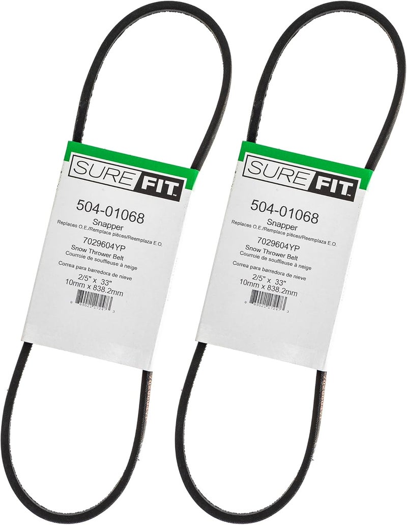 Surefit SureFit Auger Drive Belt Replacement for Snapper 29604 7029604YP 7029604 3200 C3203 20 Snow Throwers 2 Pack  - Image 1
