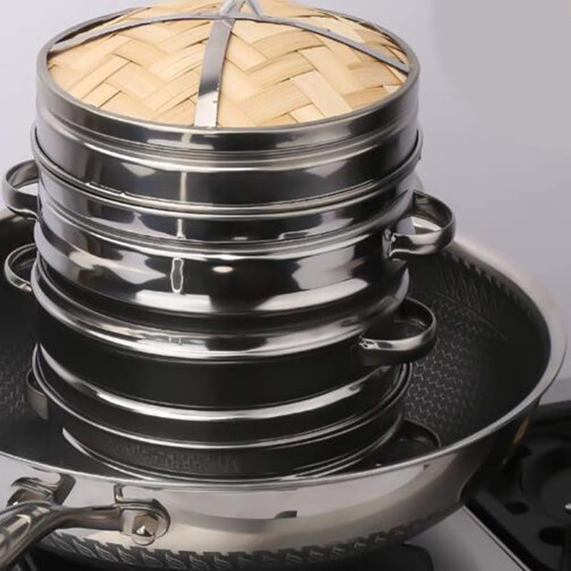 رف بخار من الفولاذ المقاوم للصدأ بمقبضين لشواء الكعك والطهي - Image 3