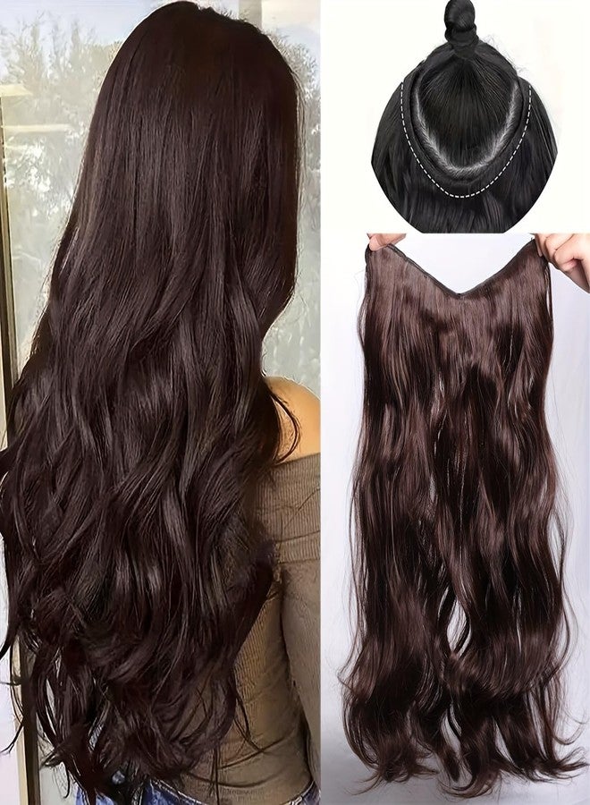 كرونيكس وصلات شعر مجعد من CHRONEX مصنوعة من ألياف صناعية بطول 24 بوصة، رأس بخمسة مشابك، قطعة واحدة للنساء - Image 2