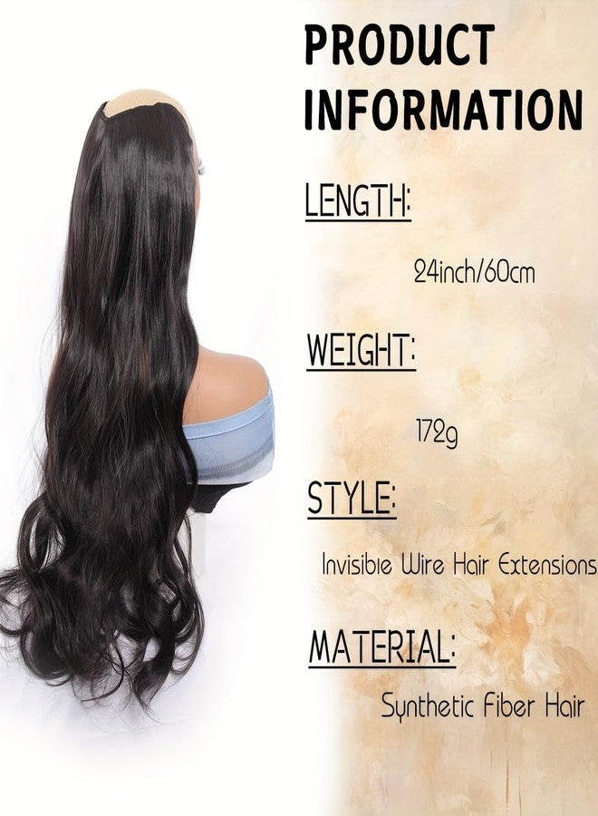 كرونيكس وصلات شعر مجعد من CHRONEX مصنوعة من ألياف صناعية بطول 24 بوصة، رأس بخمسة مشابك، قطعة واحدة للنساء - Image 4