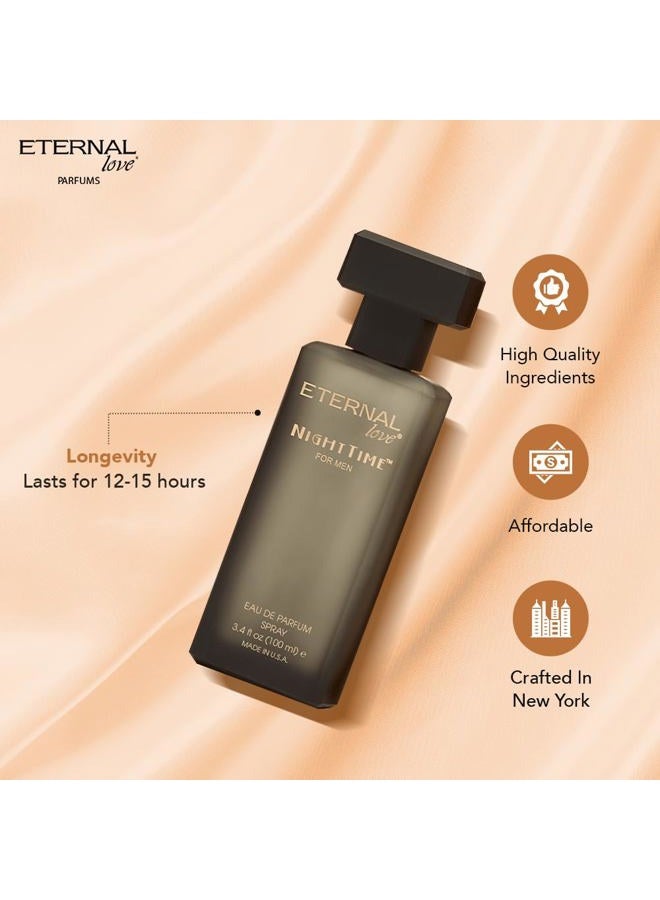 Eternal love Night Time Eau De Parfum For Men, 100 Ml - Image 4