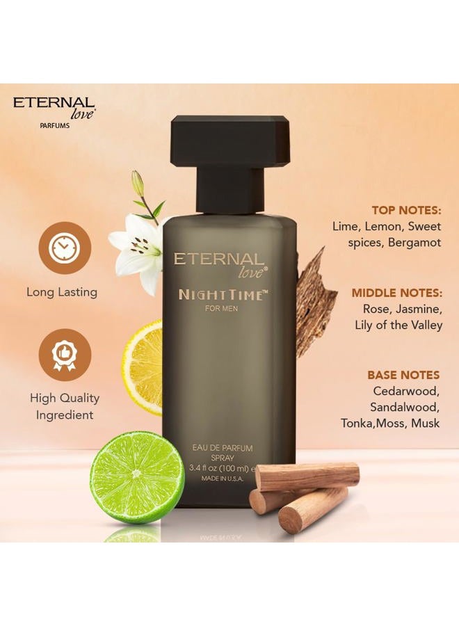 Eternal love Night Time Eau De Parfum For Men, 100 Ml - Image 2