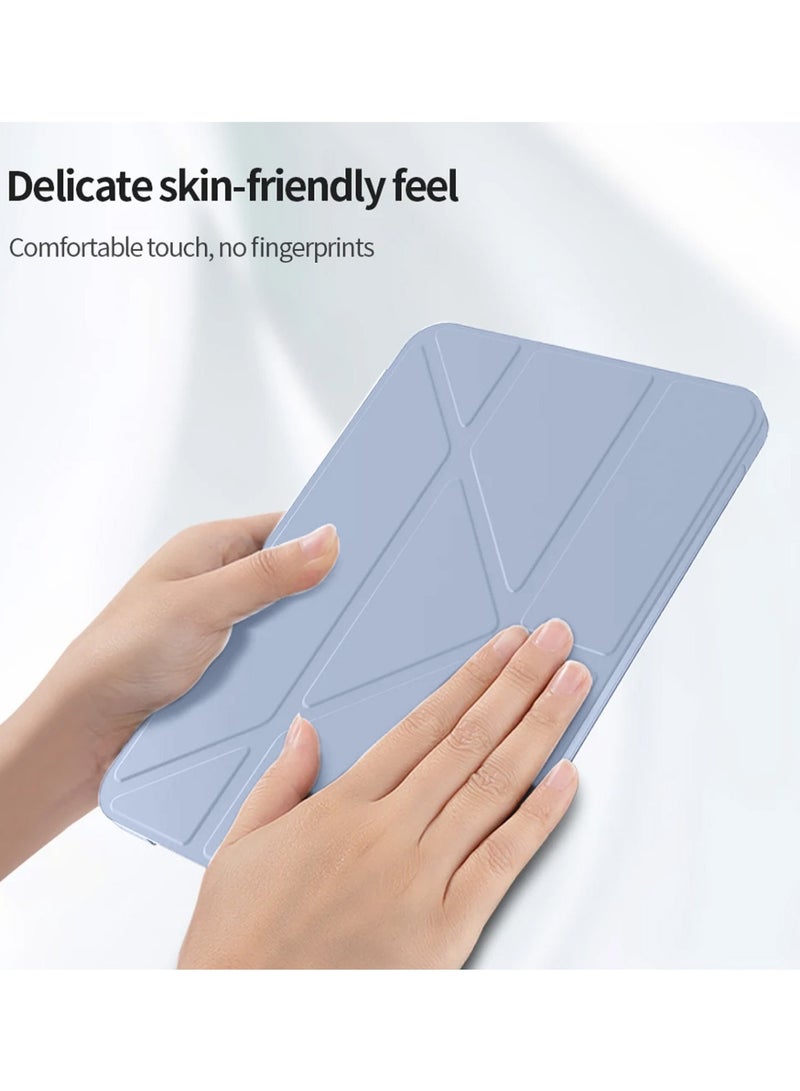 Techie Smart Folio Flip Origami Transparent Back Clear Back Case with Pencil Holder and Auto Wake/Sleep Function Cover for Apple iPad Air 5 / Air 4, 10.9” 5th/ 4th Generation 2022 2020 – Baby Blue - Image 2