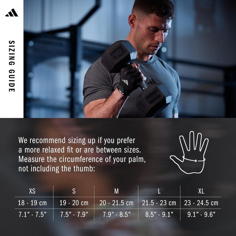 adidas Essential Training Gloves - White - Large - Image 5
