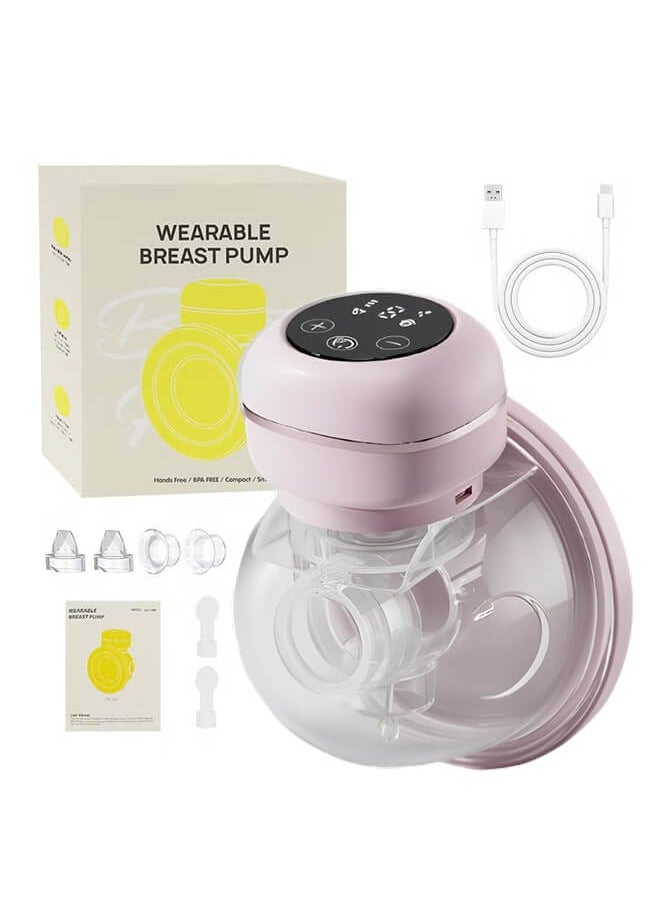 Riolio Electric Breast Pump, Breast Pump Milk Suction Device Hands Free with 3 Modes, 9 Levels, LCD Display, Wearable Breast Pump Low Noise Rechargeable Milk Extractor 