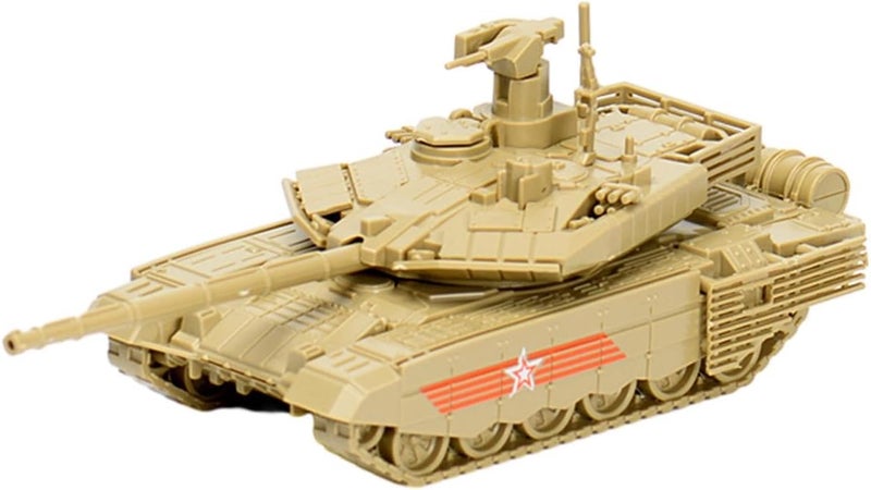 T90MS أصفر نموذج 4D دبابة مدرعة زاحفة عربة ألعاب لغز لغرفة جمع الألعاب مكتب - Image 1