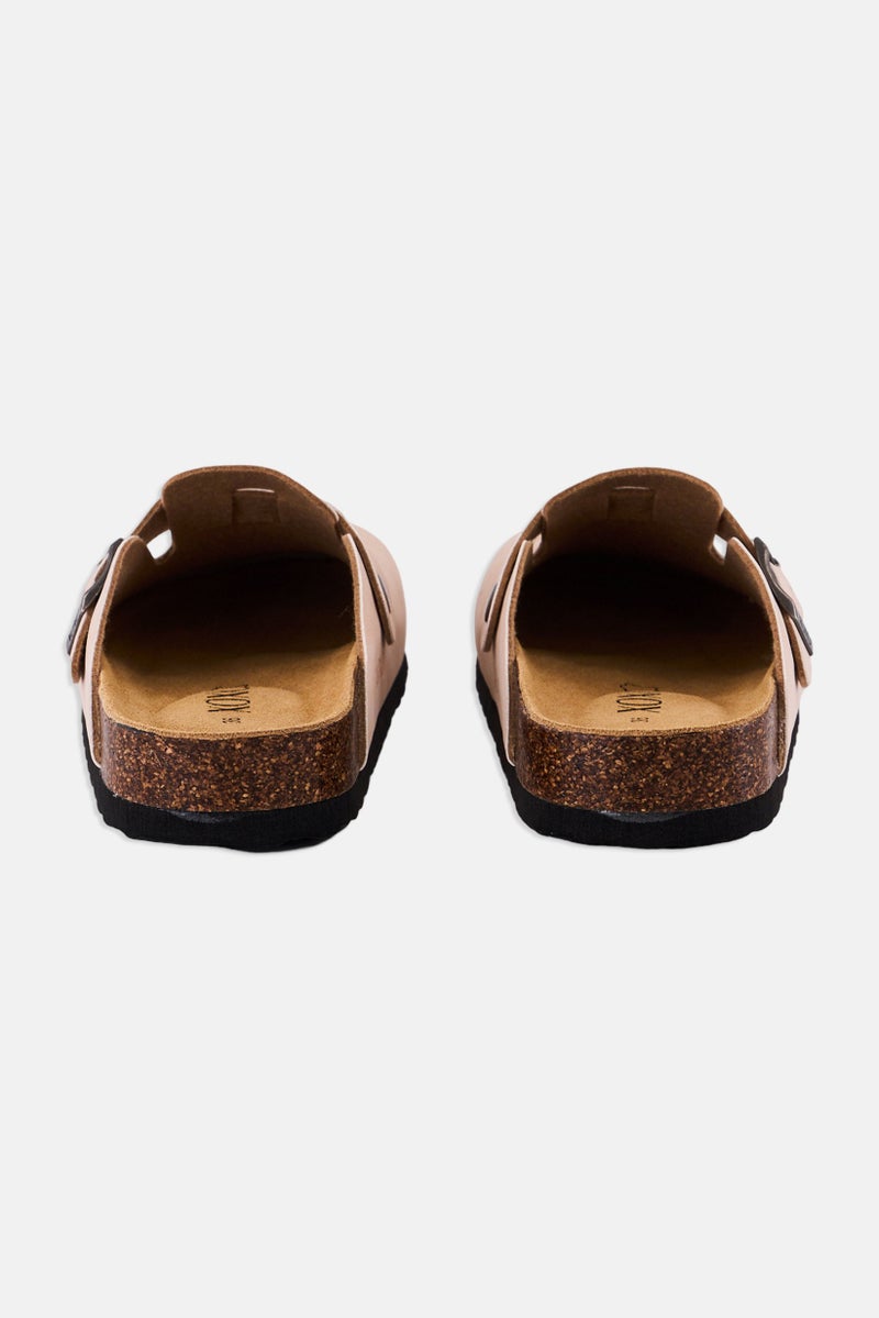 XOXO Women Leather Upper Slip On Clogs, Pink - Image 3