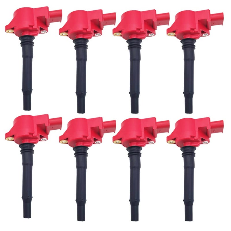 8PCS ARKAUTO HIGH ENERGY RED TOP IGNITION COIL A1569064400 A1569060500 UF609 FOR MERCEDES BENZ AMG C63 CL63 CLK63 CLS63 E63 ML63 S63 SL63 SLS 62 V8 M156 M159 W211 W212 W164 W221