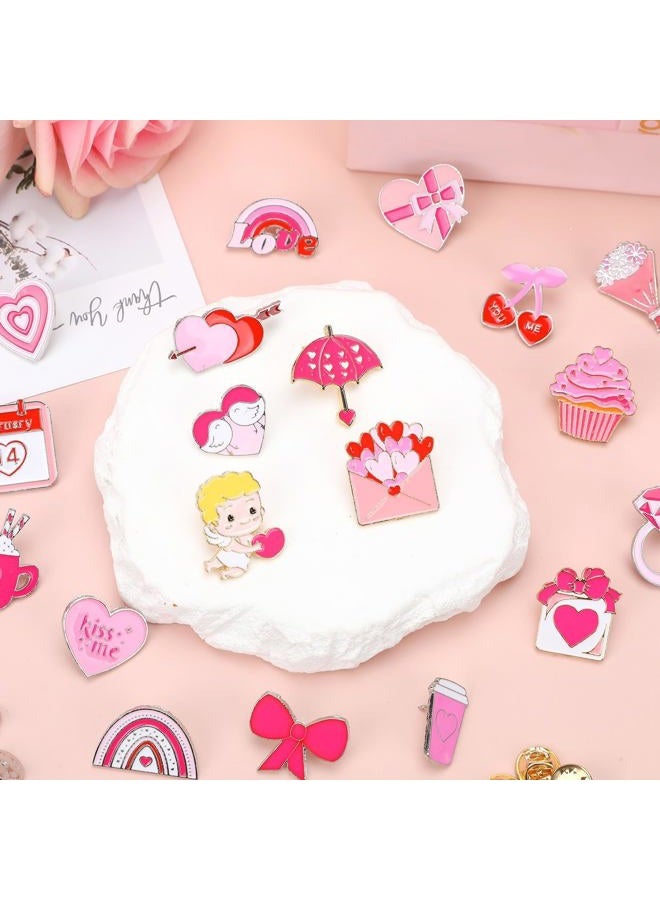 DTOFOOT 36 PCS Cute Enamel Brooch Bulk Mixed Label Badges for Women Girls DIY Brooch Pins for Clothes Bags Backpack Jewelry Hat Jacket Decoration, Small, Metal, no gemstone - Image 4