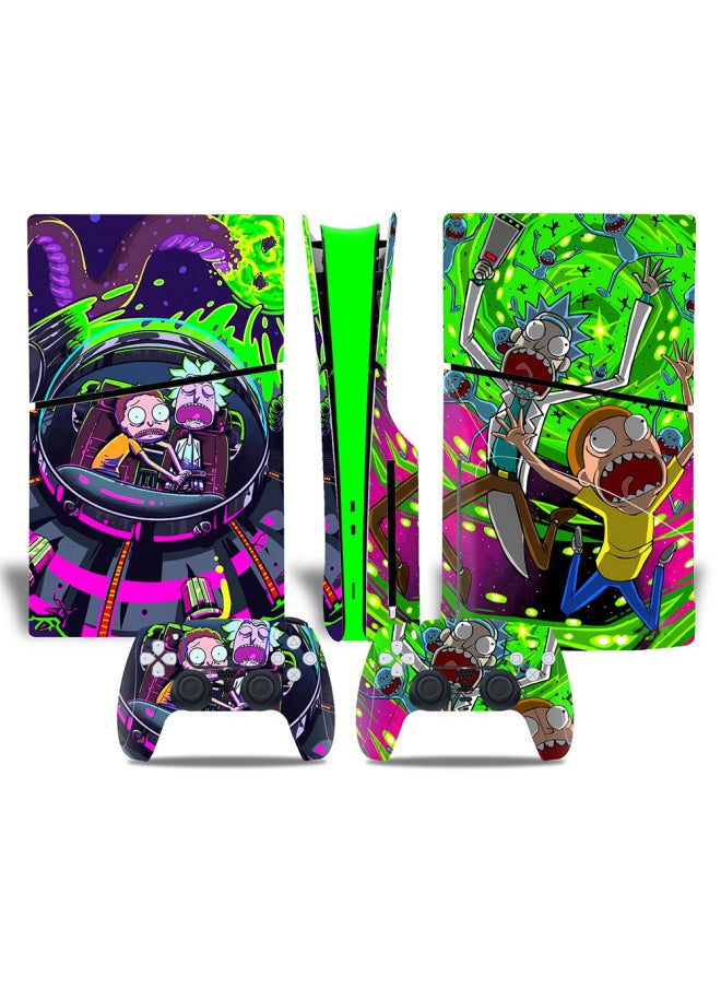Generic - Straight Hair PS5slim Sticker PS5 Game Console PS5S Optical Drive Version Color Film P5SLIM Full Package Host Film-Color:Remarks Custom Coding Special Shooting Office - Image 1