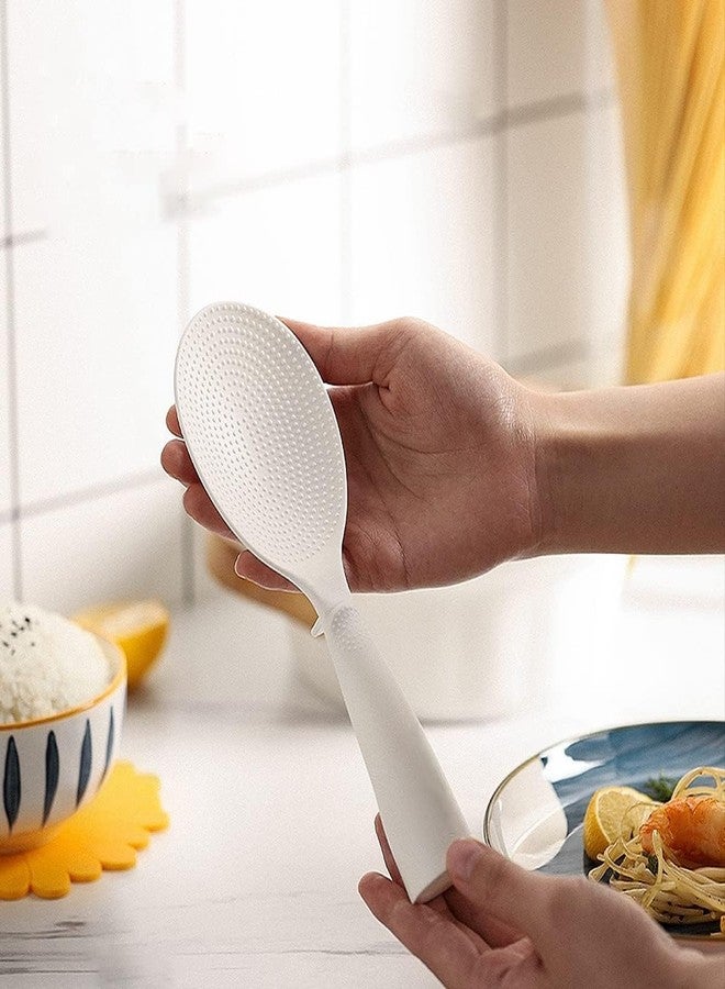 Portible مغرفة أرز محمولة غير لاصقة لا تخدش سطح الطاولة، ملعقة أرز لاصقة، ملعقة تقديم أرز قائمة - Image 1