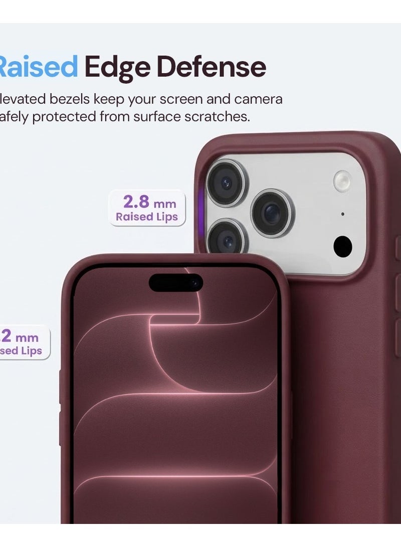 O Ozone Compatible with iPhone 18 Pro Max Case, Slim Liquid Silicone 3 Layers Soft Gel Rubber Shockproof Protective Cover with Anti-Scratch Microfiber Lining- Pink - Image 5