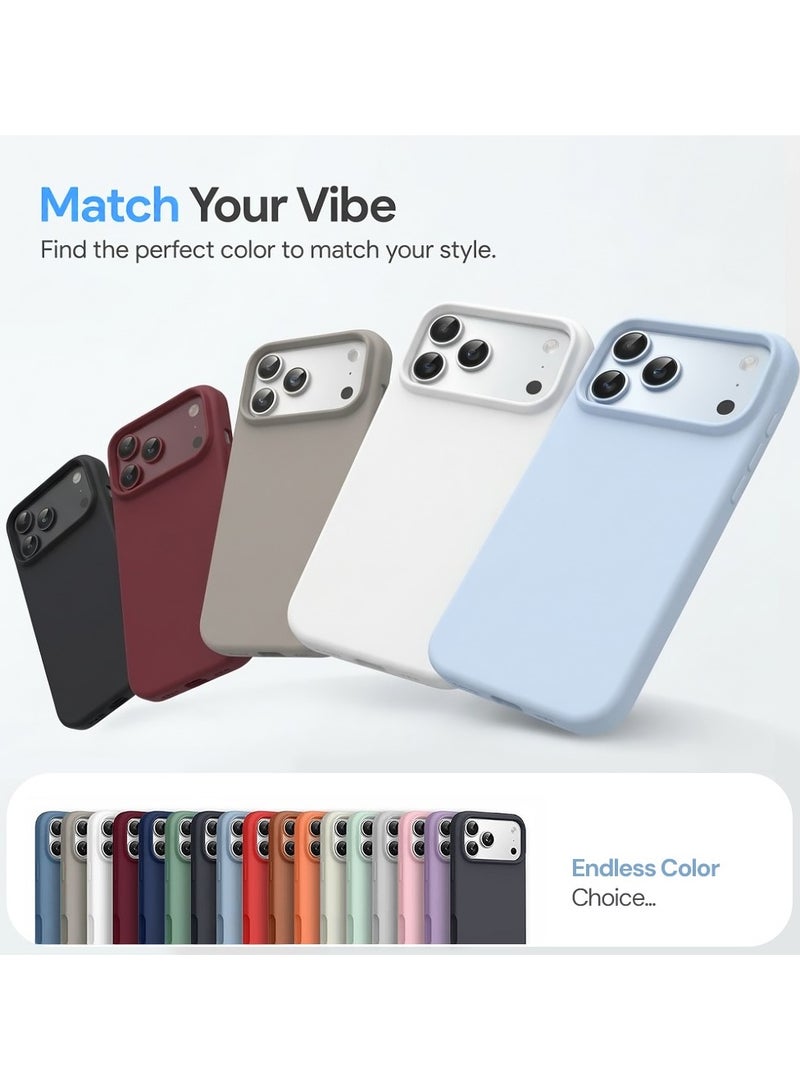O Ozone Compatible with iPhone 18 Pro Max Case, Slim Liquid Silicone 3 Layers Soft Gel Rubber Shockproof Protective Cover with Anti-Scratch Microfiber Lining- Pink - Image 3