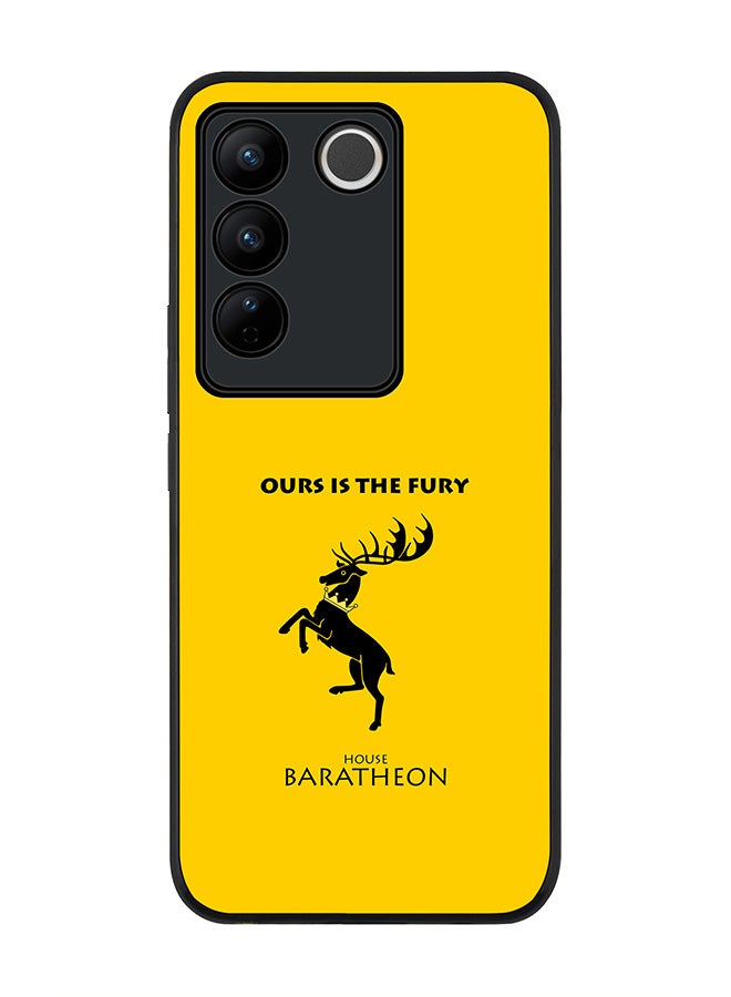 Stylizedd Rugged Black Edge case for Vivo V27 / Vivo V27 Pro / Vivo S16, Slim fit Soft Flexible Rubber Edges Anti Drop Cover - GOT House Baratheon - Image 1