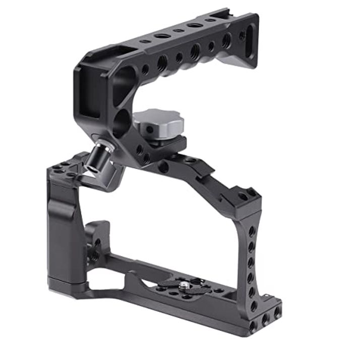 Hersmay For Canon M5 M50 Ii Cage With Top Handle, Camera Cage For Canon Eos M50 Mark Ii/ M50 /M5 Camera,Vlogging Video Shooting Filmmaking Rig Stabilizer With 1/4" Mounting And 3/8" Arri Locating Hole - Image 4