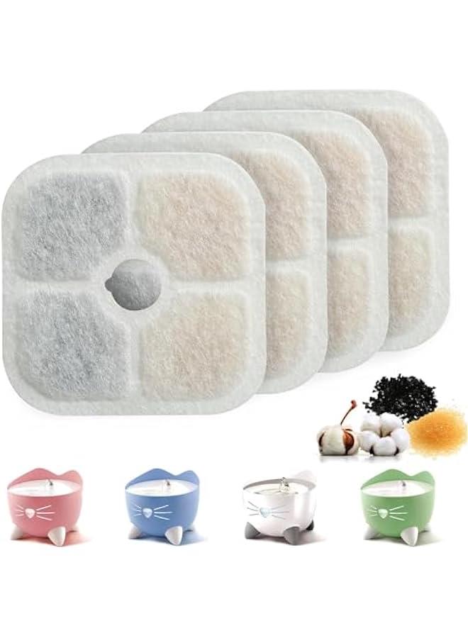 FYLX Cat Fountain Filter 4  Cat Drinking Fountain Filter atible with 25L845 oz Cat Water Fountain Catit PIXI Water Fountain Triple Filtration System Cat Fountain Replacement Filter - Image 1