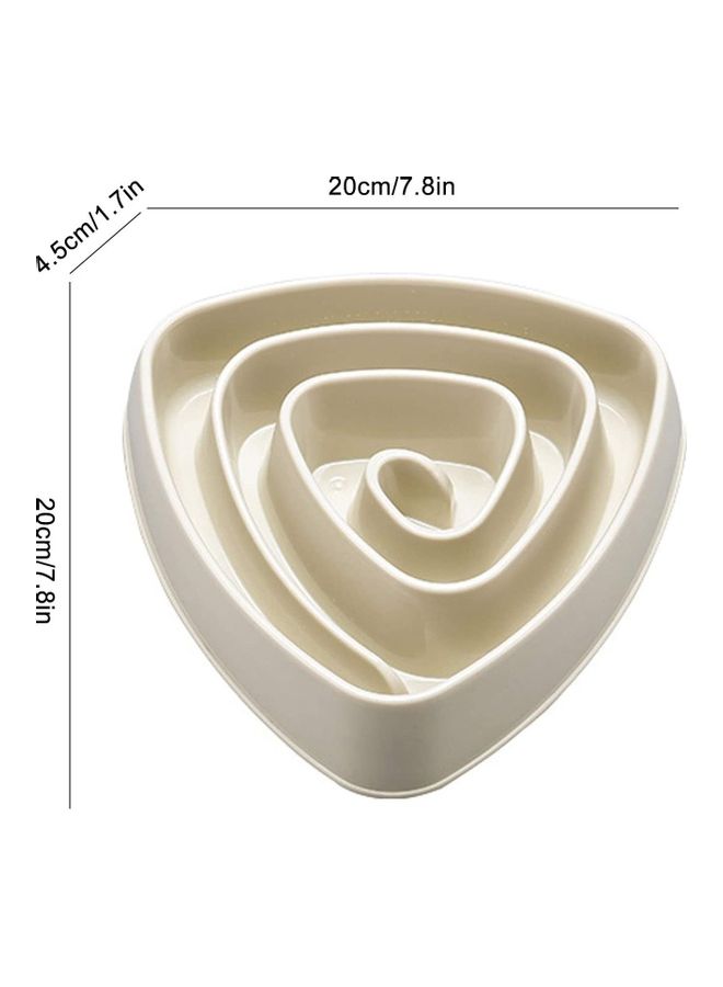 Anti-Slip Pet Slow Feeder White 20x4.5cm - Image 1