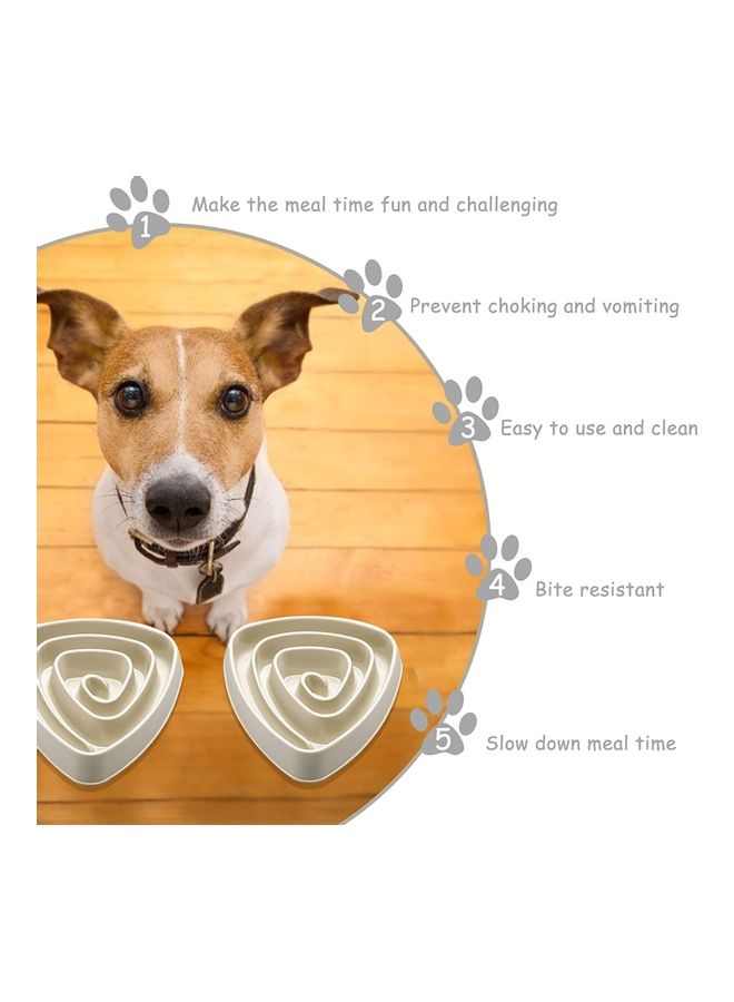 Anti-Slip Pet Slow Feeder White 20x4.5cm - Image 4