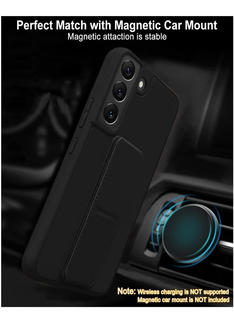 Samsung Galaxy S23 Plus Case with Kickstand & Magnetic Car Holder Vertical & Horizontal Premium Silicone Hand Strap & Multi Holder Grip for Phone - Image 2
