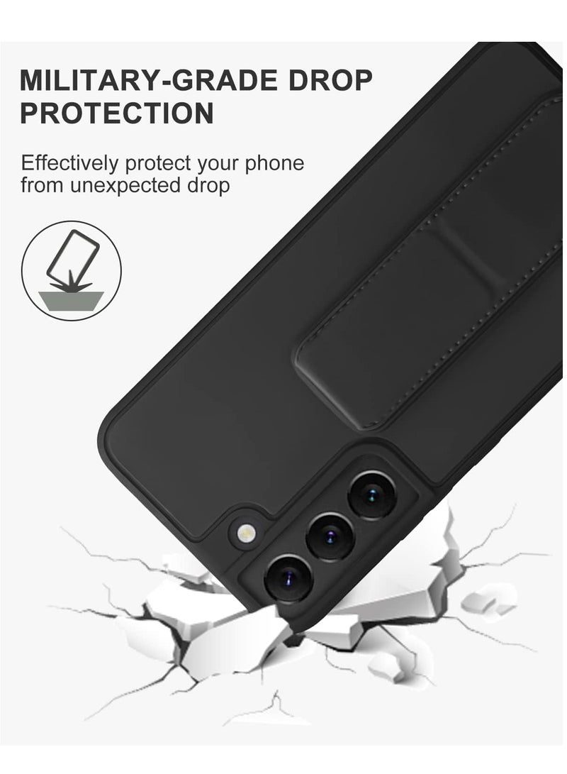 Samsung Galaxy S23 Plus Case with Kickstand & Magnetic Car Holder Vertical & Horizontal Premium Silicone Hand Strap & Multi Holder Grip for Phone - Image 3