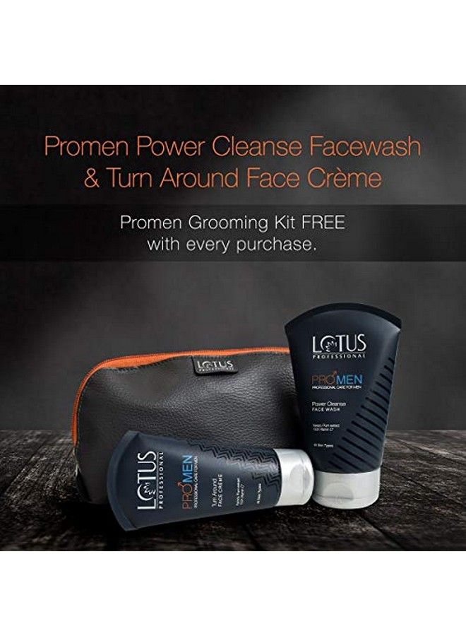 Lotus Professional Promen Grooming Kit With Power Cleanse Face Wash & Turn Around Face Crème 150 G  - Image 3