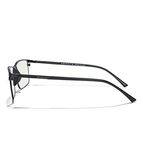 MERRY'S Reading Glasses Fashion Blue Light Blocking Glasses Metal Frame Spring Hinge Readers for Men Eyeglasses - Image 3