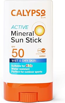 Calypso Mineral Sun Stick SPF50 Sun Protection with Zinc Oxide for Wet and Dry Skin Hypoallergenic PABA free 15g - Image 2