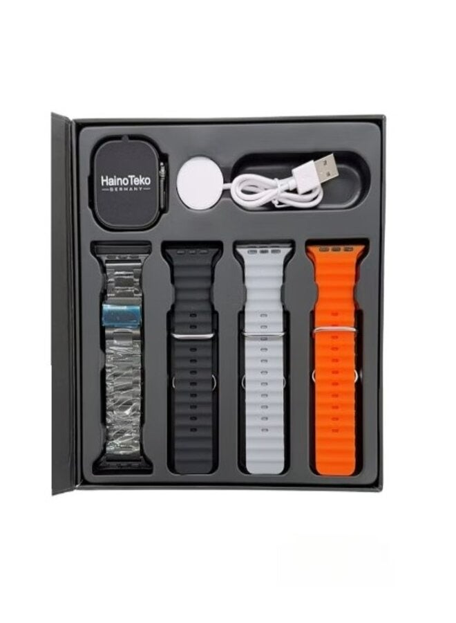 HainoTeko SQ10 Ultra 2 AMOLED Display Smart Watch With 4 Spair Strap and Wireless Charger for Gents and Boys - Image 3