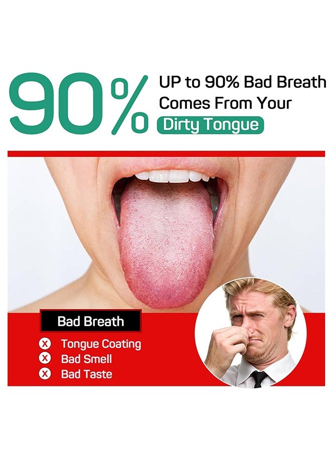 Beyond 2 Pcs Double Heads Tongue Scraper Set, Couple Stainless Steel Tongue Scrapers Same, for Oral Cleaning Reduce Bad Breath (Silver+Rose gold)  - Image 3