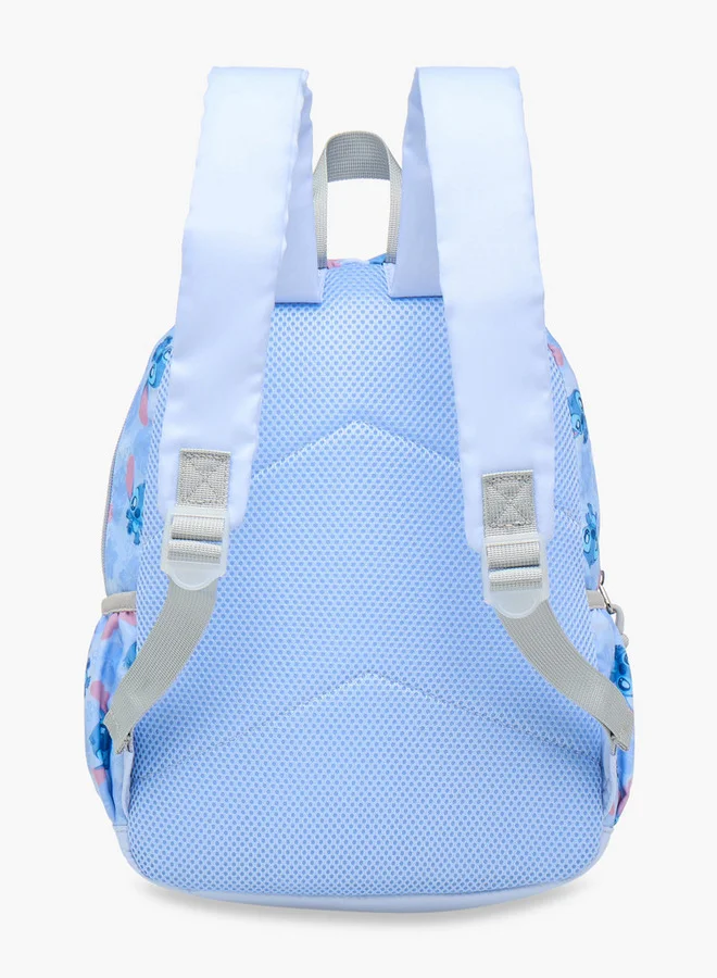 Disney Girls Stitch Print School Backpack with Adjustable Shoulder Straps - 13x30x38 cm