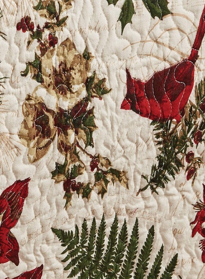 Park Designs Nature Sings Table Runner 13" x 36" | Cotton Winter Floral Accent with Birds & Foliage | Decorative Linen for Holiday or Everyday Use | Charming Centerpiece Layer for Seasonal Styling - Image 3