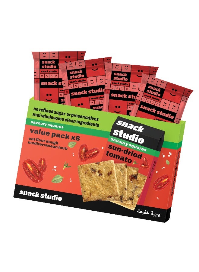 Snack Studio Sun Dried Tomato Squares Value Pack 192g - Image 1