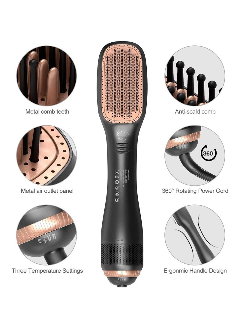 DubaiGallery Hair Straightener Brush 1200W Hair Dryer Professional Hair Styler Hair Straightener Hot Air Hair Straightener Hot Air Brush Hair Straightener - Image 2
